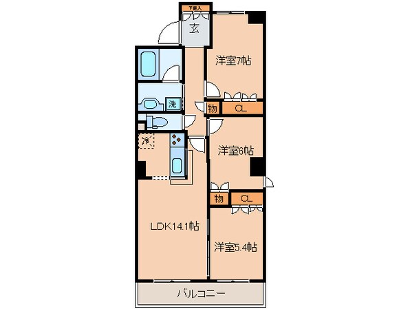 パークアクシス白壁の物件間取画像